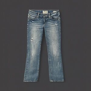 🔥 Y2K DEAR JOHN DENIM Playback Comfort Straight Distressed Low Rise Denim Jeans